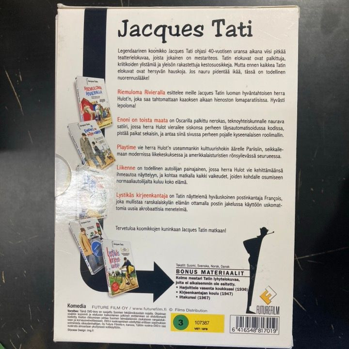 Jacques Tati Box 6DVD (VG-M-/VG+) -komedia-